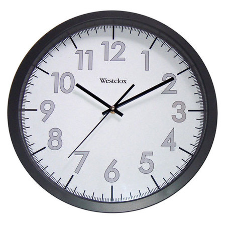 WESTCLOX WALL CLOCK 14"" BLK/WH 32067A